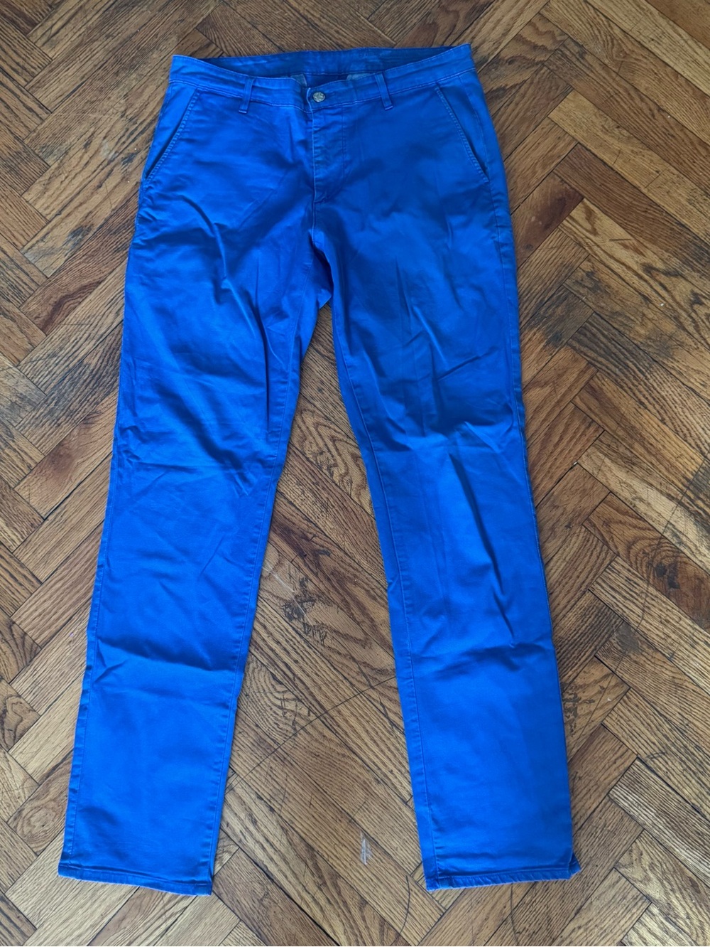 AG Adriano Goldschmied Supply Standard Issue Slim Khaki Regulation Size 32 Blue